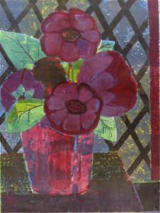 John Harold Thomas Snow: NOCTURNE RED FLOWERS