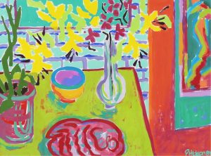 Patricia Hidson: DAFFODILS IN VASE