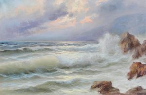 B. Baran: CRASHING WAVES AND ROCKY SHORE