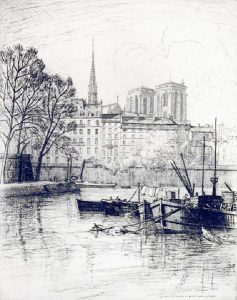 Caroline Helena Armington: LE QUAI AUX FLEURS ET NOTRE DAME DE PARIS