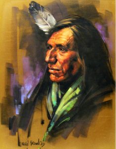 Harley Brown: UNTITLED; INDIAN PORTRAIT