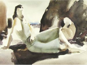 Franklin (Frank) H. Palmer: UNTITLED (WOMAN ON BEACH)
