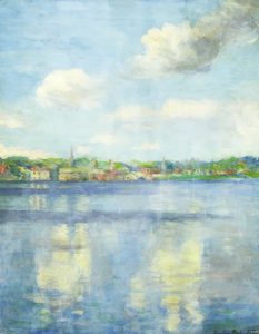 Beatrice Hagarty Robertson: UNTITLED (LAKE VIEW OF VILLAGE)