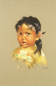 Dorothy Marie Oxborough: UNTITLED (NATIVE BOY)  |  UNTITLED (NATIVE GIRL)