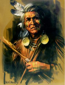 Harley W. Brown: UNTITLED (NATIVE INDIAN PORTRAIT)