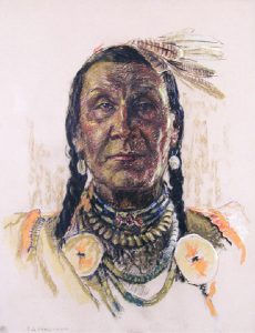Nicholas de Grandmaison: UNTITLED; INDIAN PORTRAIT