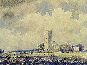 Alfred Crocker Leighton: NORMAN CHURCH, EAST ANGLIA, SPRING