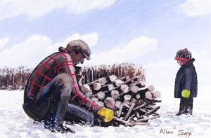 Allen Sapp: HE’S GOING TO TAKE SOME WOOD INSIDE