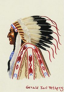 Gerald T. Tailfeathers: UNTITLED (PORTRAIT WITH HEADDRESS]
