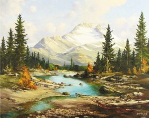 Duncan Mackinnon Crockford: UNTITLED (RIVER IN THE ROCKIES)