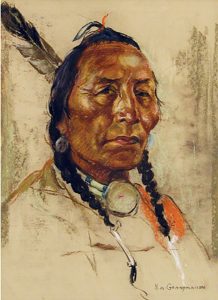 Nicholas de Grandmaison: UNTITLED (PORTRAIT-INDIAN BRAVE)