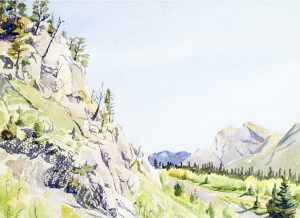 Margaret Dorothy Shelton: UNTITLED (HIGH COUNTRY NEAR EXSHAW)