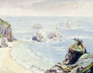Reginald Llewellyn Harvey: UNTITLED; ROCKY COASTLINE