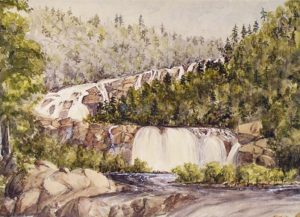 Canadian School: UNTITLED (LANDSCAPE WITH WATERFALLS)