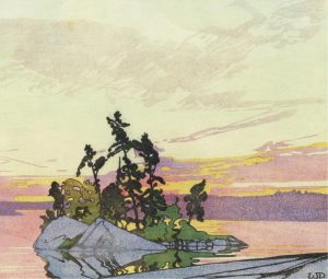 Walter Joseph Phillips: SUNSET, LAKE OF THE WOODS