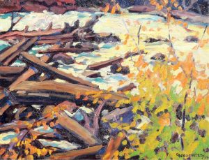 Adolphus George Broomfield: OLD LOG JAM NEAR KEARNEY, ONTARIO