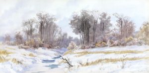 Thomas Mower Martin: WINTER LANDSCAPE WITH THAWING CREEK