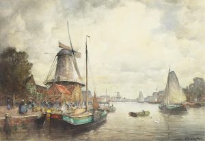 John Ernest Aitken: DUTCH HARBOUR SCENE