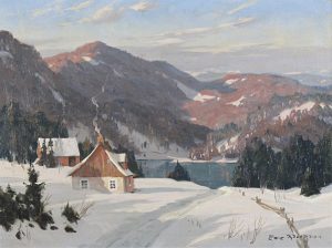 John Eric Benson Riordon: DECEMBER EVENING, LAURENTIANS