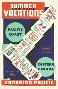 Canadian Pacific Vintage Travel Poster: SUMMER LOW FARE VACATIONS