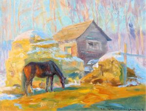 Orestes Nicholas (Rick) Grandmaison: THE BARNYARD IN WINTER