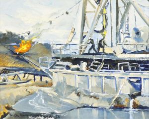 Orestes Nicholas (Rick) Grandmaison: MEN WORKING ON A RIG