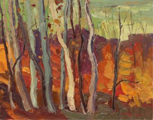 Arthur George Lloy: HILLSIDE WITH BEECH TREES (HILL NEAR LAND OF LAZINESS LAKE)
