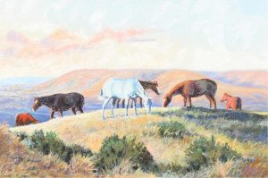 Malcolm James (Mac) MacKenzie: HORSES GRAZING