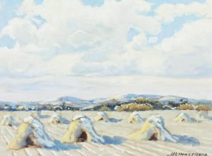 Matt Lindstrom: SNOW-COVERED STOOKS IN THE FOOTHILLS
