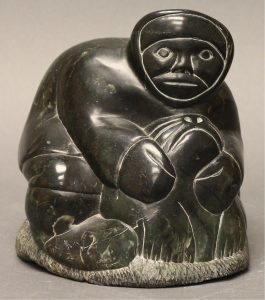 Unidentified Inuit Artist: INUK WITH SEAL