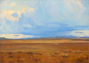 Roland Gissing: OPEN RANGE WITH APPROACHING STORM, SOUTHERN ALBERTA