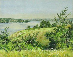 Ernest Luthi: SUMMER MORNING, LOOKING DOWN ON ECHO LAKE