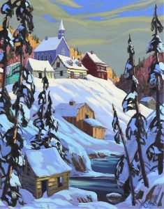Vladimir Horik: RUISSEAU DANS UNE VILLAGE DE CHARLEVOIX
