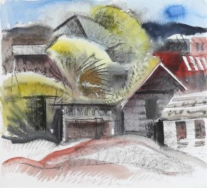 Henry George Glyde: VILLAGE SCENE (double-sided)