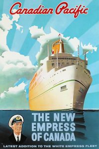 Canadian Pacific Vintage Travel Poster: THE NEW EMPRESS OF CANADA