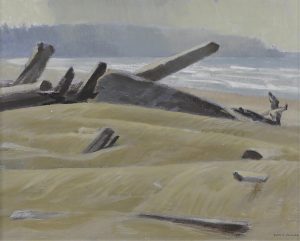 Alan Caswell Collier: FOG AND DRIFTWOOD, B.C. (LONG BEACH SOUTH, WEST COAST VANCOUVER ISLAND, B.C.)