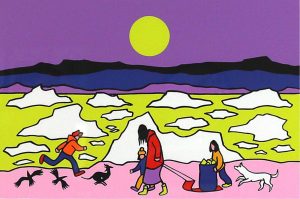 Ted Harrison: ICE ON THE PORCUPINE