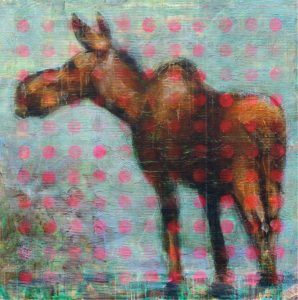 Les Thomas: ANIMAL PAINTING #06-5266B MOOSE (cow)