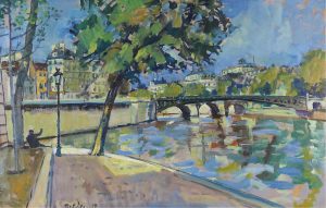 Llewellyn Petley-Jones: SPRING ON THE SEINE, PARIS