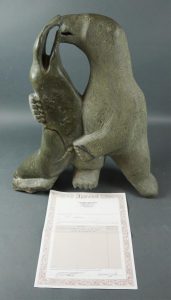 Unidentified Inuit Artist: POLAR BEAR AND SEAL