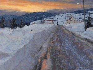 Horace Champagne: MARCH COLOURS, AFTER SUNSET (LES EBOULEMENTS P.Q.)
