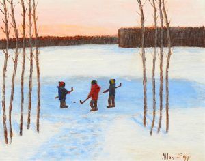 Allen Sapp: BOYS PLAYING HOCKEY
