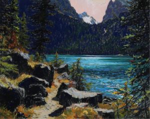 Horace Champagne: MORNING SUNSHINE ON THE PATH AROUND LAKE O’HARA