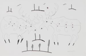 Norval Morrisseau: TWO MOOSE