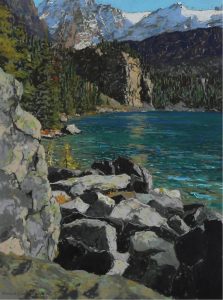 Horace Champagne: MORNING SUN ON CLIMBING ROCK, LAKE O’HARA