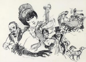 Werner R. Plangg: UNTITLED; FIGURES IN COSTUME  |  STUDIO STUDY  |  HOWARD FREEZE AND GIRLS