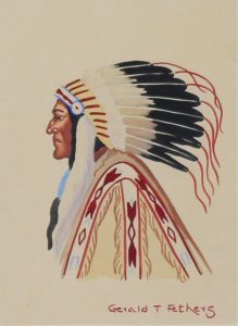 Gerald Tailfeathers: PORTRAIT WITH HEADDRESS