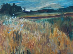 Wynona Croft Mulcaster: PRAIRIE LANDSCAPE UNDER A DARK SKY