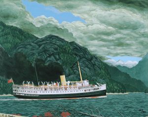 Edward John Hughes: STEAMER IN GRENVILLE CHANNEL