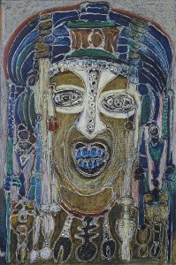 Bruce Onobrakpeya: OSHANE IGAMBARI (GREY BASE)